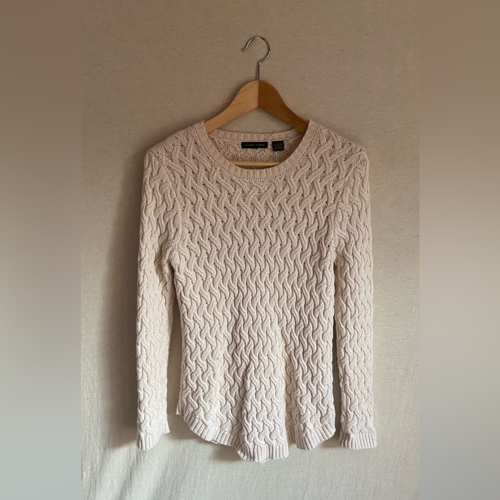 Cream knit sweater